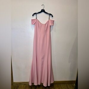 Theia Off-Shoulder Pink Evening Dress Size 4